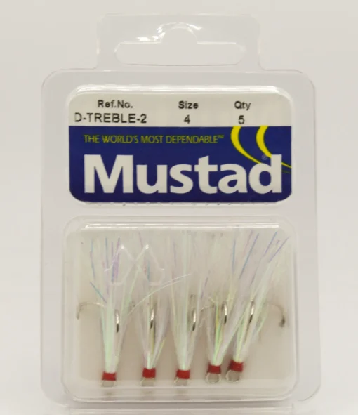 Mustad Kolmihaarakoukku bucktail #4 5kpl