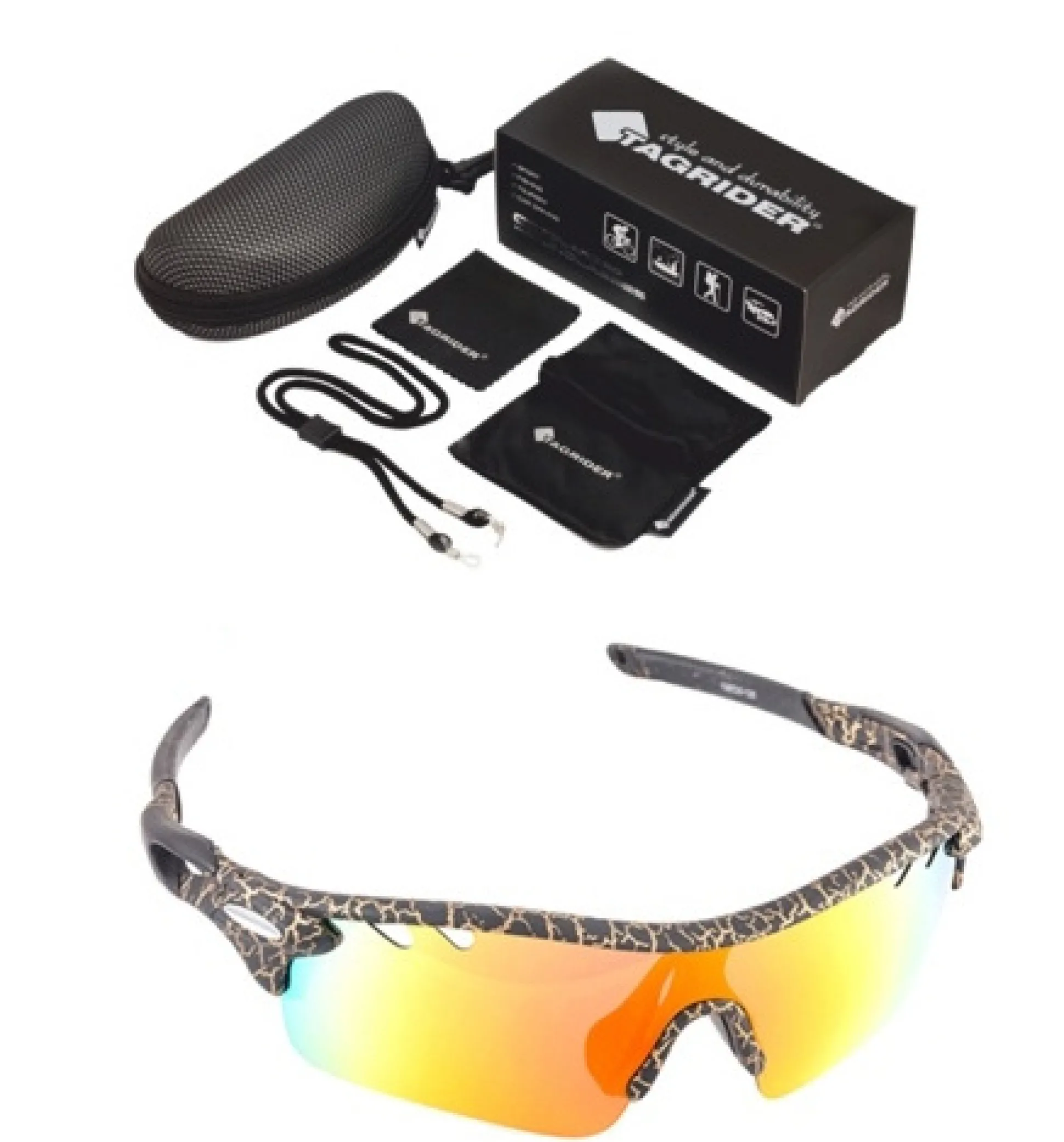 Tagrider Sporttiaurinkolasit Musta/Punainen