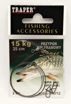 Traper Wolfram leader super 10kg 25cm 2kpl